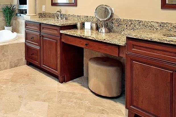 modern undermount sink with granite vanity top
