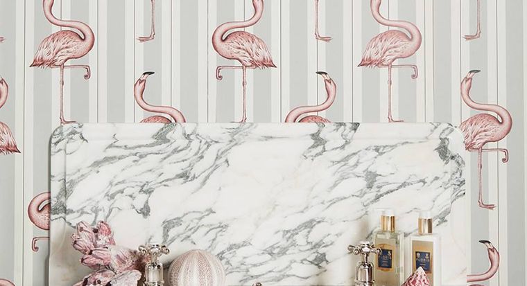 flamingo print wallpaper