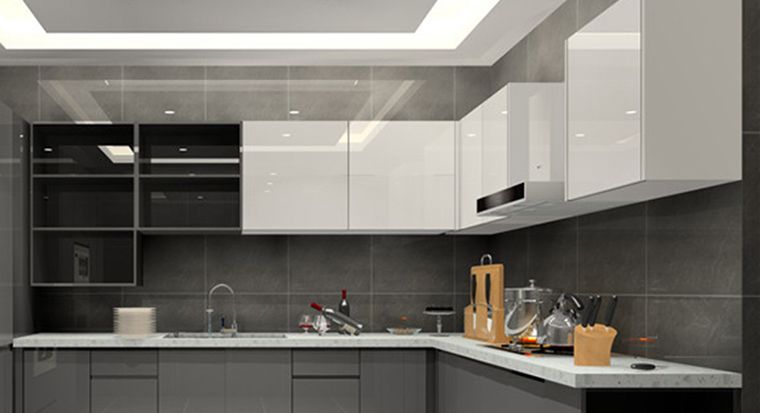 kitchen cabinets with high gloss finish