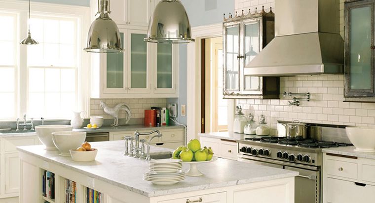 kitchen cabinets with semi-gloss finish