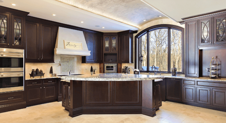 nice kitchen with cabinets