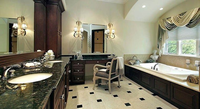 nice bathroom with a granite vanity