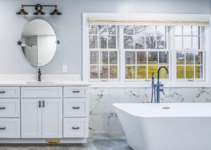 complete bathroom remodel white