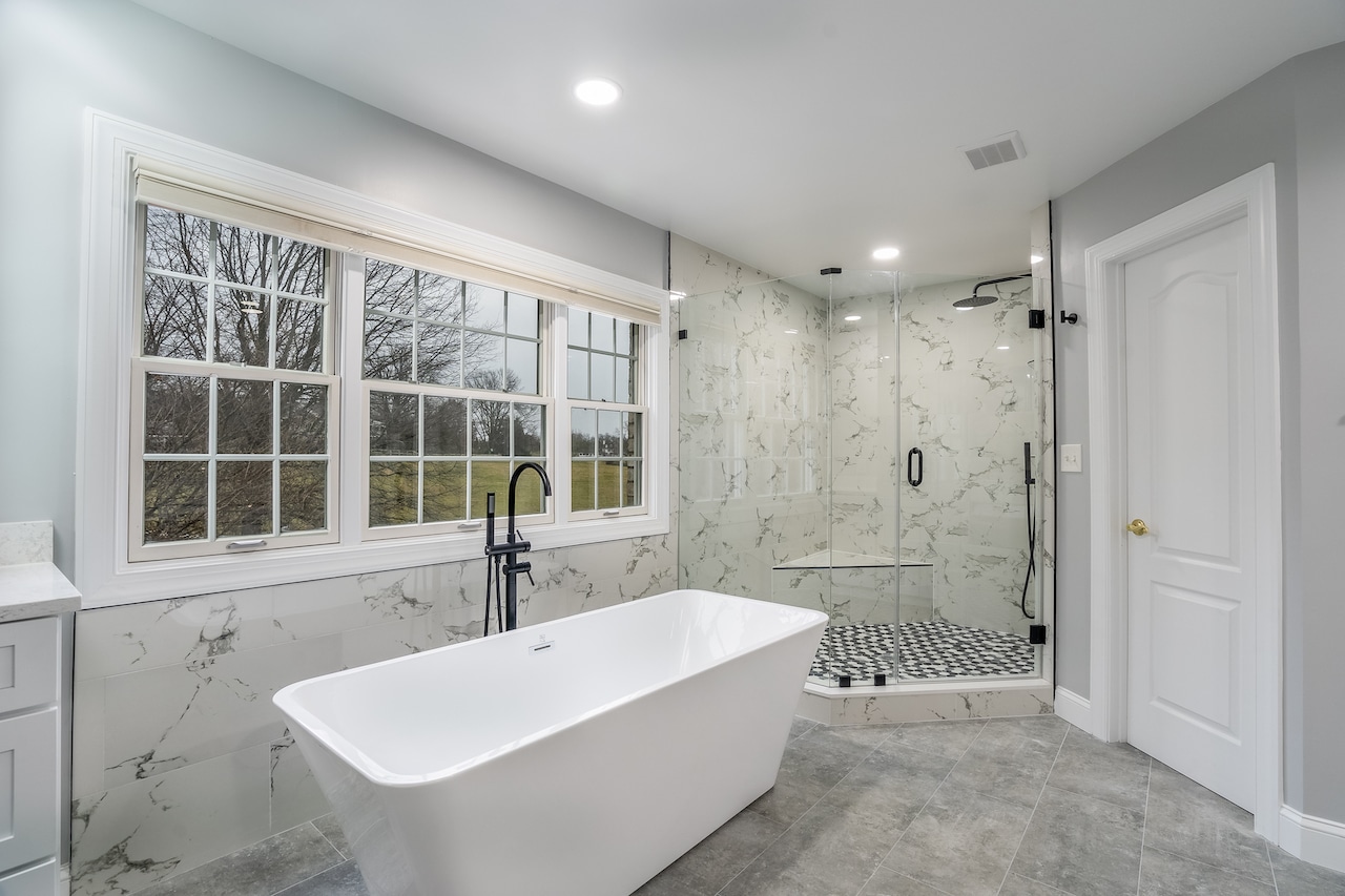 modern bathroom remodel white